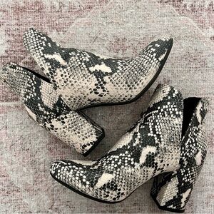 A New Day | Studded Snakeskin Ankle Boots